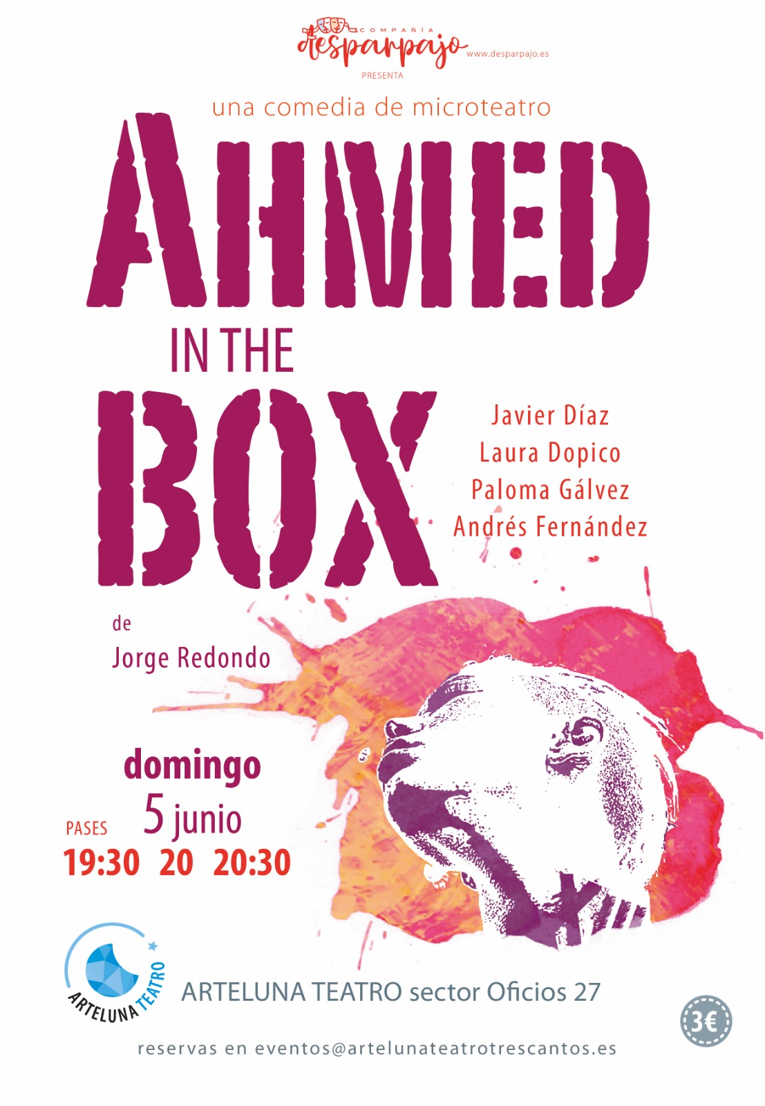 Microteatro Ahmed in the Box en Arteluna Teatro